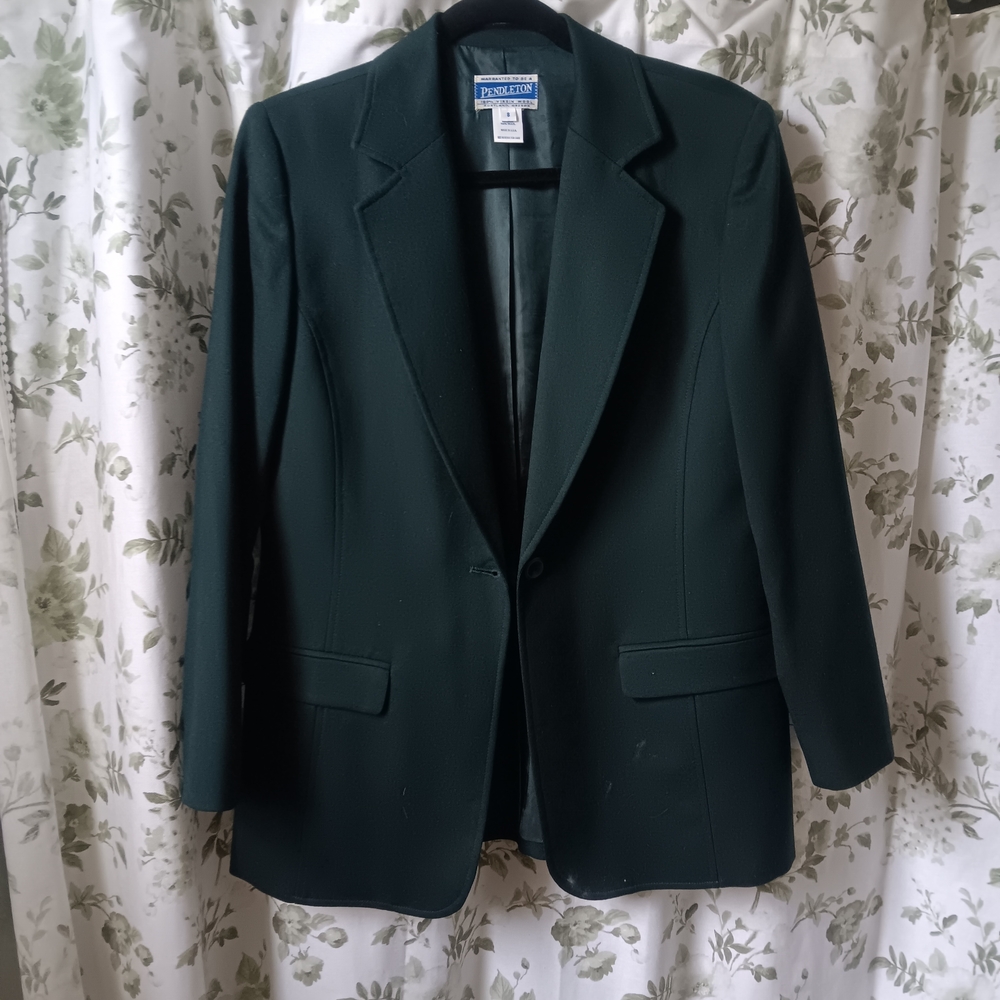 Pendleton Dark Green Blazer - image 1